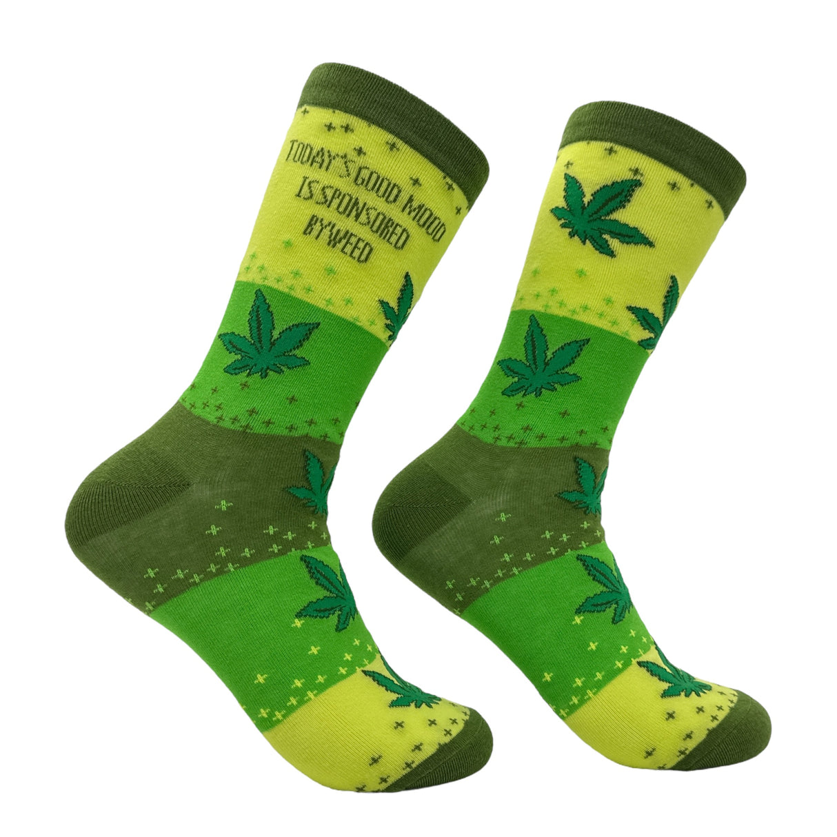 Women's Todays Good Mood Is Sponsored By Weed Socks Funny 420 Graphic Footwear