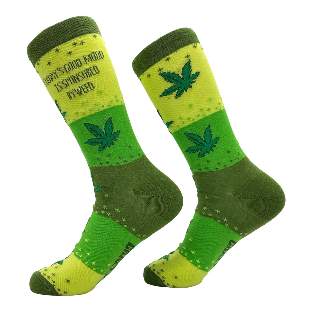 Men's Todays Good Mood Is Sponsored By Weed Socks Funny 420 Graphic Footwear