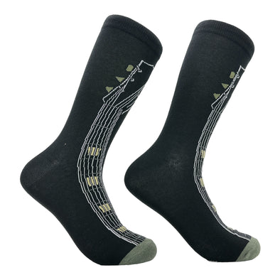 Men's Guitar Socks Funny Sarcastic Musical Graphic Novelty Footwear