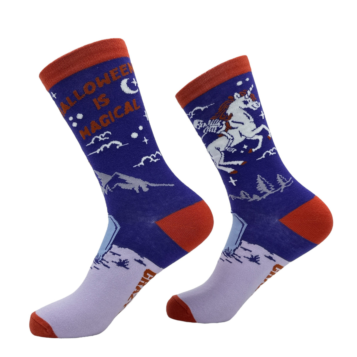 Women's Halloween Is Magical Socks Funny Sarcastic Creepy Unicorn Graphic Footwear