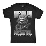 Mens Funny T Shirts Heavy Meowtal Sarcastic Kitten Graphic Novelty Metal Music Tee For Men