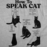 Mens Funny T Shirts How To Speak Cat Sarcastic Kitten Joke Novelty Tee For Men