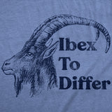 Mens Funny T Shirts Ibex To Differ Sarcastic Animal Graphic Novelty Tee For Men