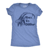 Womens Funny T Shirts Ibex To Differ Sarcastic Animal Graphic Novelty Tee For Ladies