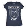 Womens Indoor Cat Funny T Shirt Introvert Sarcastic Tee For Ladies