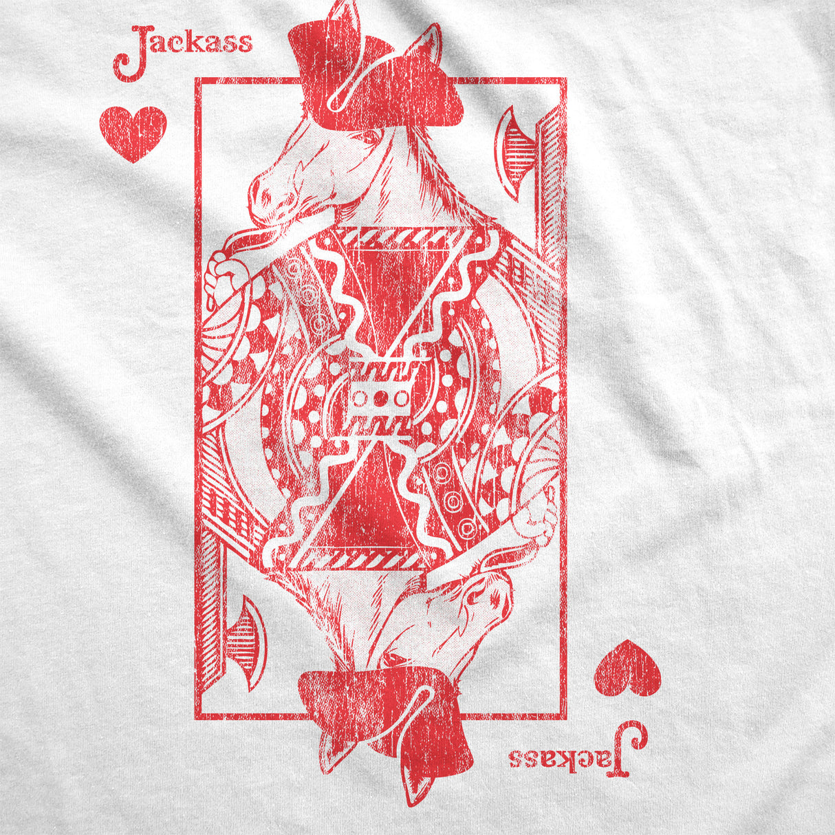 Mens Funny T Shirts Jackass Of Hearts Sarcastic Card Graphic Tee For Men