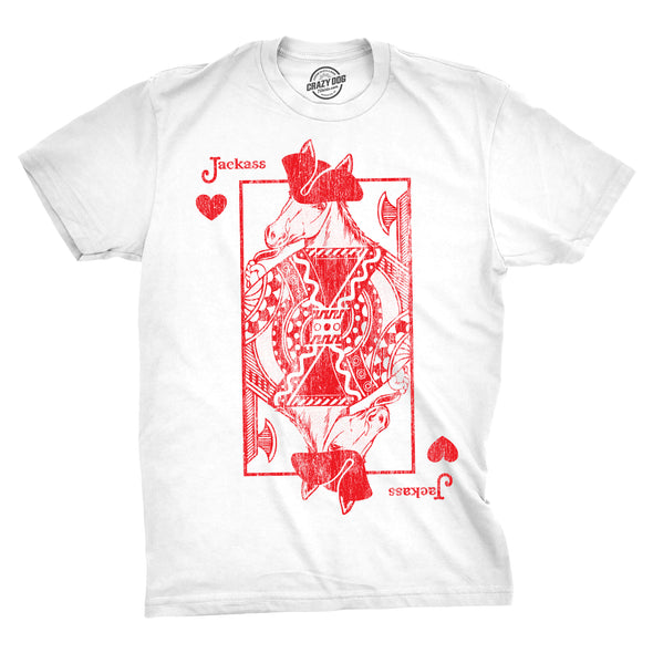 Mens Funny T Shirts Jackass Of Hearts Sarcastic Card Graphic Tee For Men