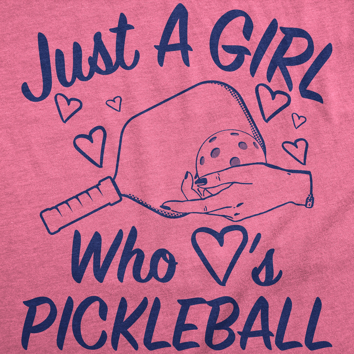 Womens Funny T Shirts Just A Girl Who Loves Pickleball Sarcastic Graphic Novelty Tee For Ladies