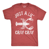 Mens Funny T Shirts Just A Lil Cray Cray Sarcastic Crayfish Graphic Novelty Tee For Men