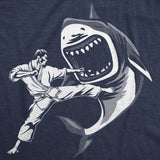 Womens Funny T Shirts Karate Kicked Shark Sarcastic Fighting Graphic Tee