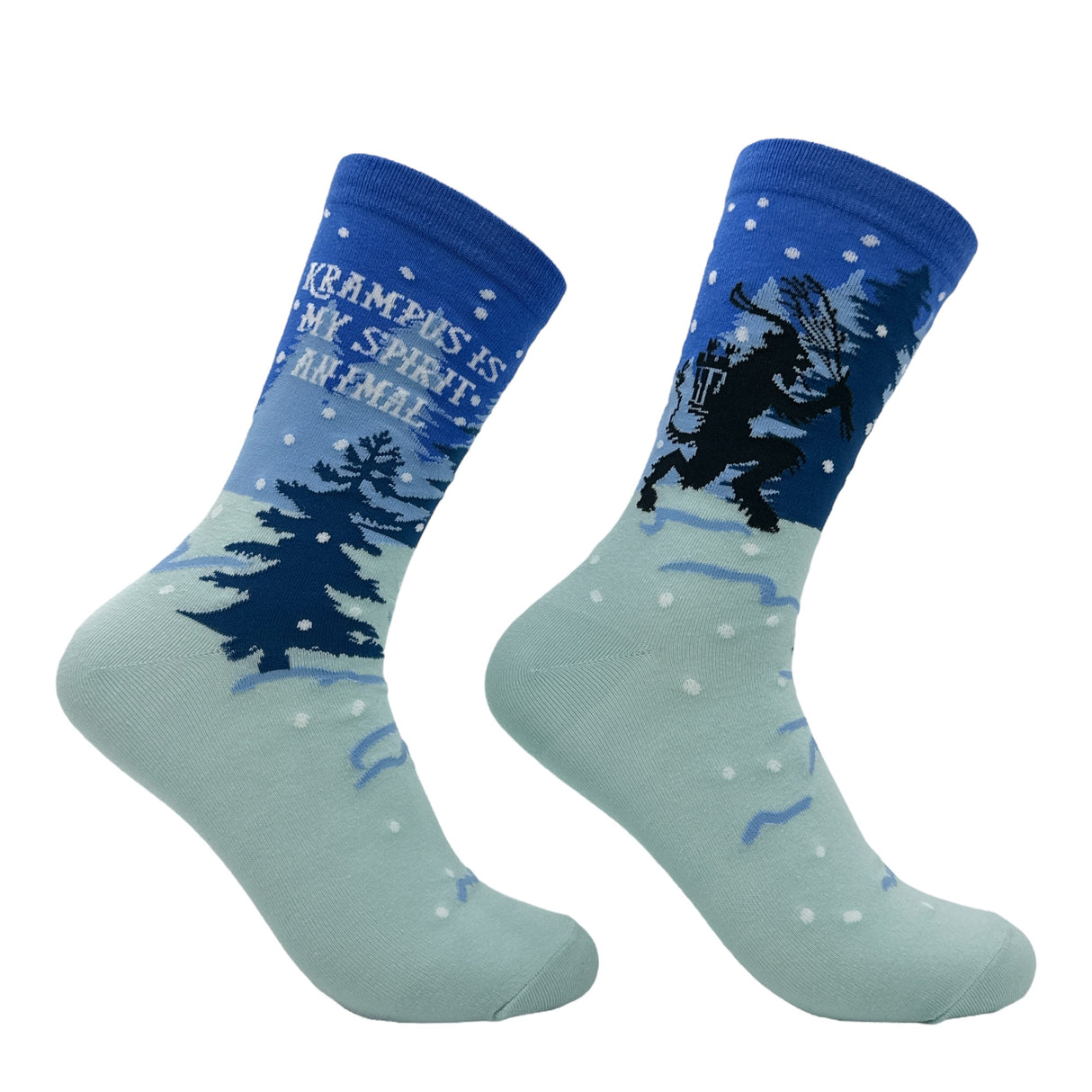 Women's Krampus Is My Spirit Animal Socks Funny Sarcastic Christmas Novelty Footwear