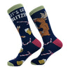 Men's Lets Get Blitzen Socks Funny Sarcastic Christmas Drinking Graphic Footwear