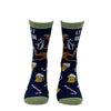 Women's Lets Get Blitzen Socks Funny Sarcastic Christmas Drinking Graphic Footwear