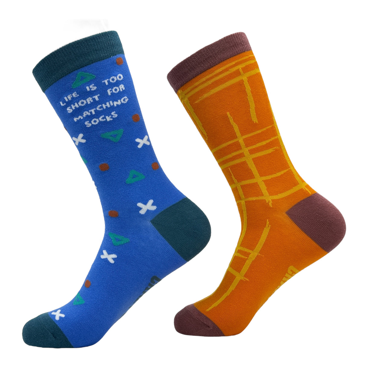 Women's Life Is Too Short For Matching Socks Funny Sarcastic Graphic Novelty Footwear