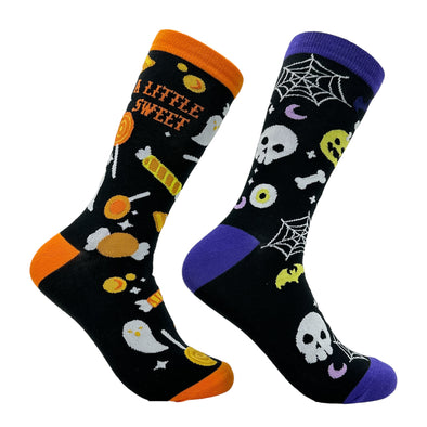 Women's A Little Spooky A Little Sweet Socks Funny Sarcastic Halloween Novelty Footwear