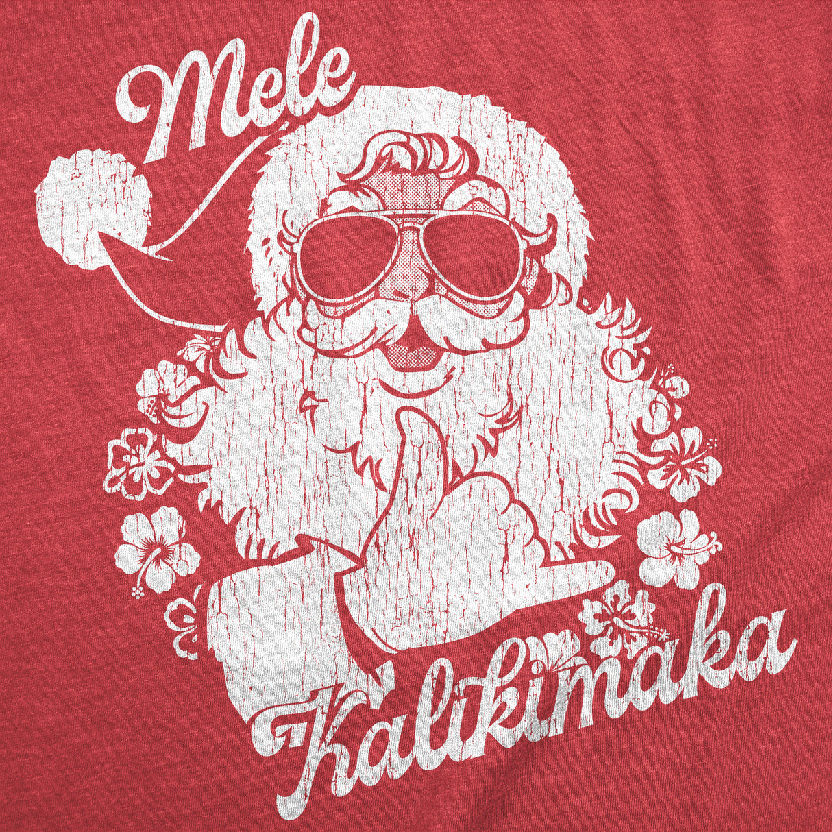 Mens Funny T Shirts Mele Kalikimaka Santa Sarcastic Hawaiian Christmas Graphic Tee For Men