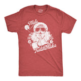 Mens Funny T Shirts Mele Kalikimaka Santa Sarcastic Hawaiian Christmas Graphic Tee For Men