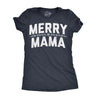 Womens Funny T Shirts Merry Mama Sarcastic Xmas Lovers Mom Graphic Tee For Ladies