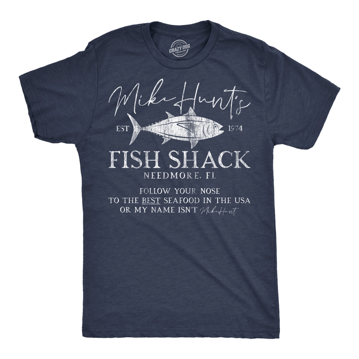 Mens Mike Hunts Fish Shack Funny T Shirts Sarcastic Adult Novelty Tee