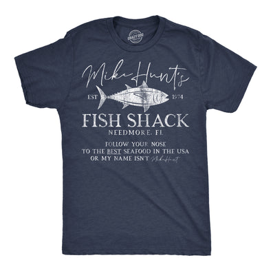 Mens Mike Hunts Fish Shack Funny T Shirts Sarcastic Adult Novelty Tee