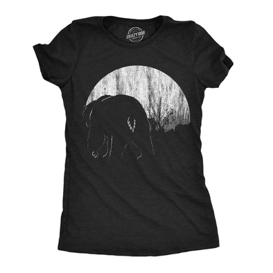 Womens Funny T Shirts Moon Bear Nature Graphic Tee For Ladies