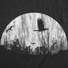 Womens Funny T Shirts Moon Birds Creepy Graphic Tee For Ladies