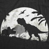 Mens Funny T Shirts Moonlight Dinos Sarcastic Dinosaur Graphic Novelty Tee for Men