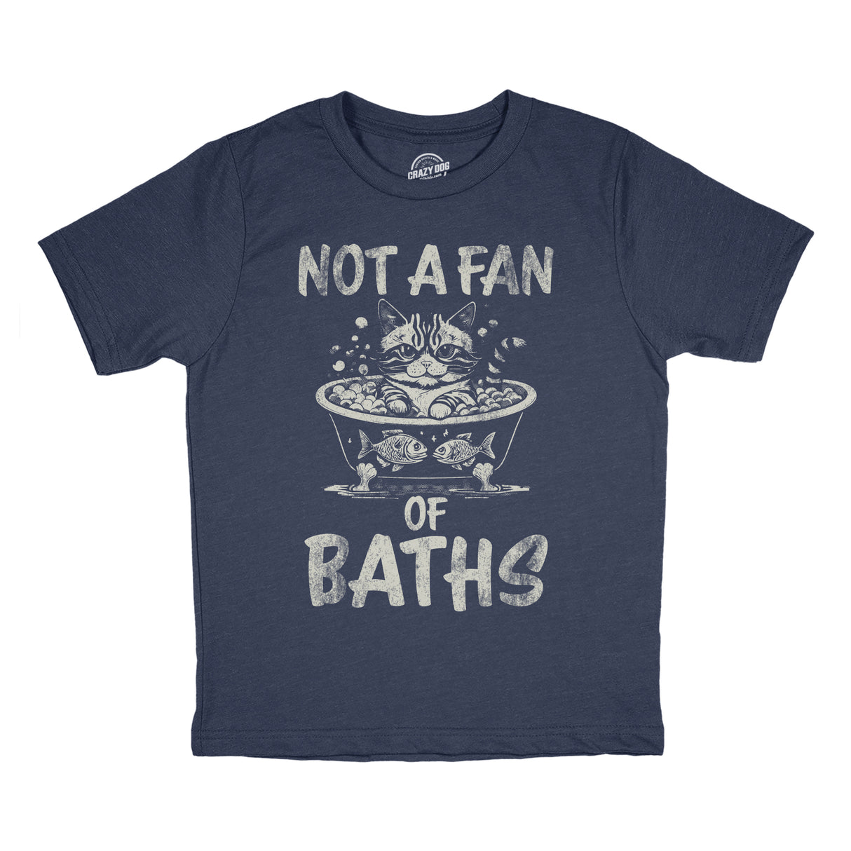 Youth Funny T Shirts Not A Fan Of Baths Sarcastic Kitten Graphic Novelty Tee For Kids