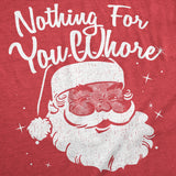 Womens Funny T Shirts Nothing For You Whore Sarcastic Santa Claus Graphic Novelty Christmas Tee For Ladies