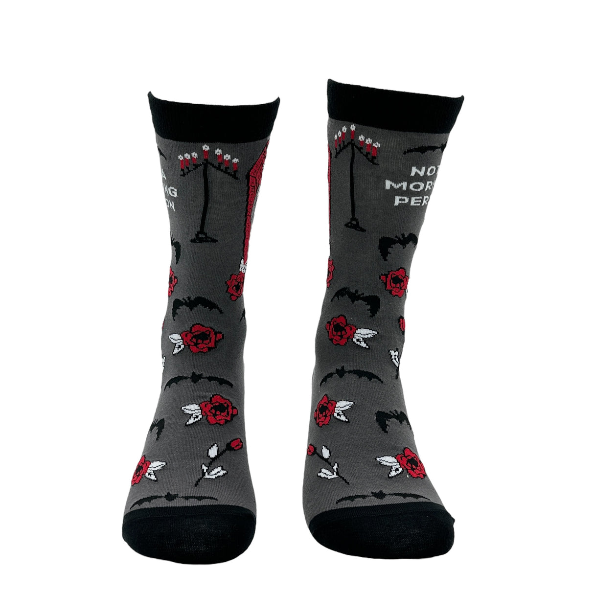 Women's Not A Morning Person Socks Funny Sarcastic Vampire Graphic Footwear