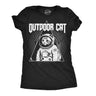 Womens Funny T Shirts Outdoor Cat Sarcastic Space Graphic Tee For Ladies