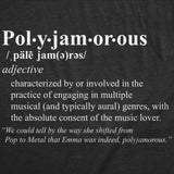 Mens Polyjamorous Definition Funny T Shirts Sarcastic Music Tee For Men