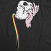 Womens Funny T Shirts Pouring Rainbow Skull Cool Graphic Tee For Ladies