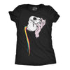 Womens Funny T Shirts Pouring Rainbow Skull Cool Graphic Tee For Ladies