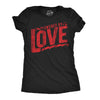 Womens Powered By Love Funny T Shirts Cute Valentines Day Graphic Tee For Ladies