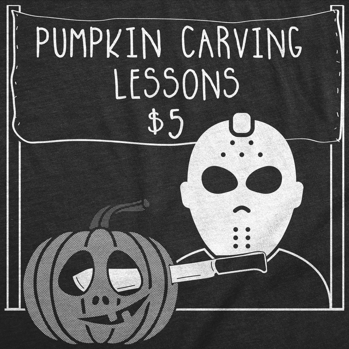 Womens Pumpkin Carving Lessons Horror T Shirt Funny Halloween Shirt for Ladies