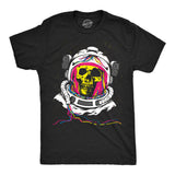 Mens Funny T Shirts Rainbow Astronaut Skull Cool Graphic Tee For Men
