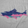 Mens Salmon Landscape Funny T Shirt Awesome Nature Lovers Graphic Tee For Men