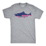 Mens Salmon Landscape Funny T Shirt Awesome Nature Lovers Graphic Tee For Men