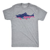 Mens Salmon Landscape Funny T Shirt Awesome Nature Lovers Graphic Tee For Men