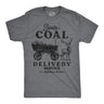 Mens Funny T Shirts Santas Coal Delivery Service Sarcastic Xmas Graphic Tee for Men