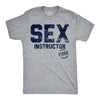 Mens Funny T Shirts Sex Instructor Sarcastic Novelty Tee For Men