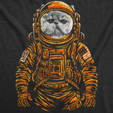 Mens Funny T Shirts Space Kitty Cool Astronaut Kitten Graphic Tee For Men