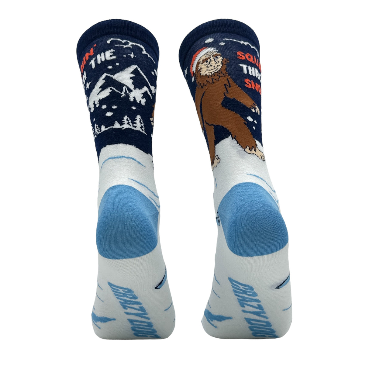 Men's Squatchin Through The Snow Socks Funny Sarcastic Christmas Novelty Footwear