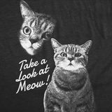 Womens Funny T Shirts Take A Loot At Meow Sarcastic Cat Graphic Novelty Tee For Ladies