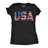 Womens Vintage USA T Shirt Awesome Fourth Of July Graphic Tee For Ladies