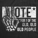 Womens Funny T Shirts Vote For One Of The Old People Sarcastic Election Tee