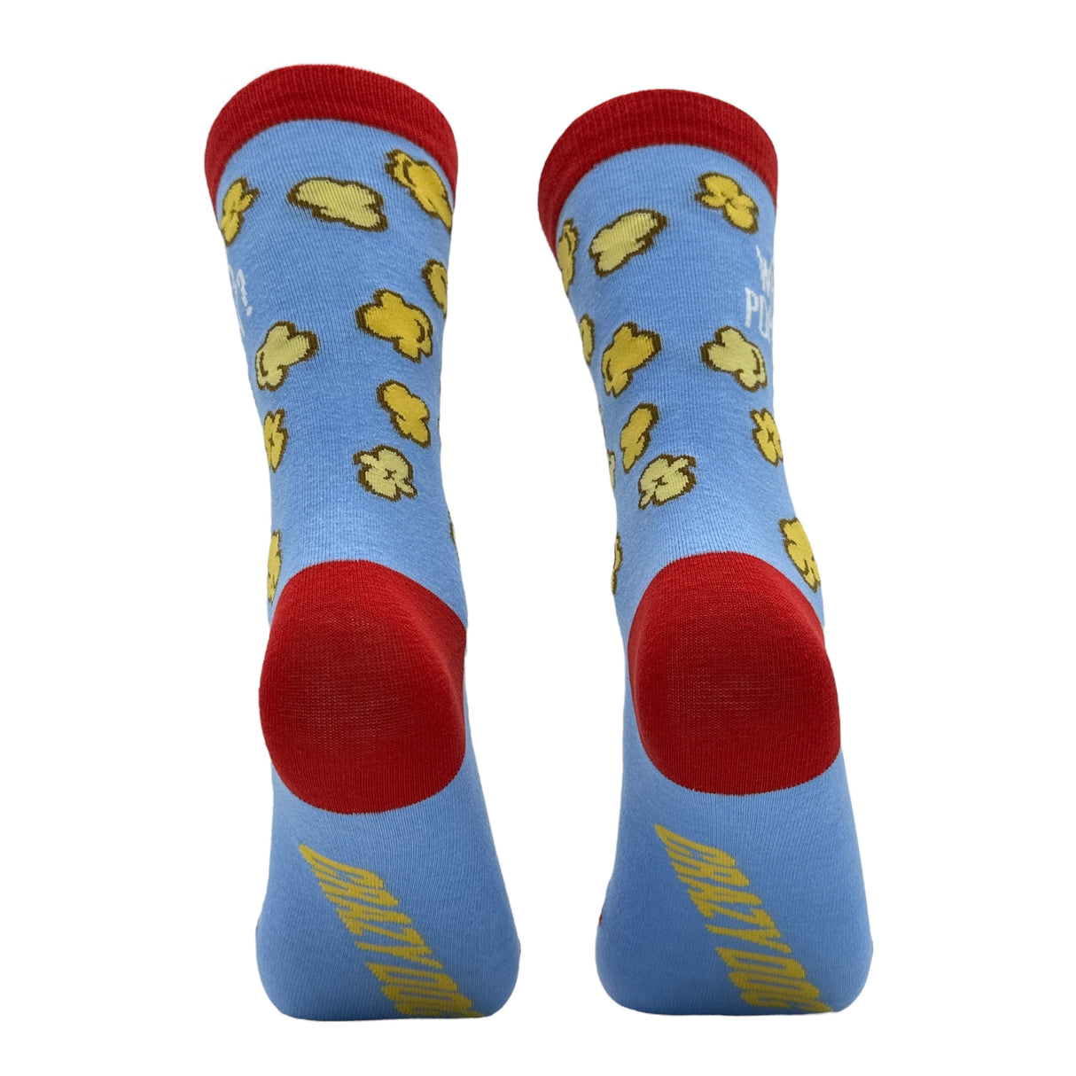 Women's Whats Poppin Socks Funny Sarcastic Popcorn Graphic Novelty Footwear