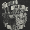 Womens Where Do We Go Meow Funny T Shirt Sarcastic Cat Graphic Tee For Ladies