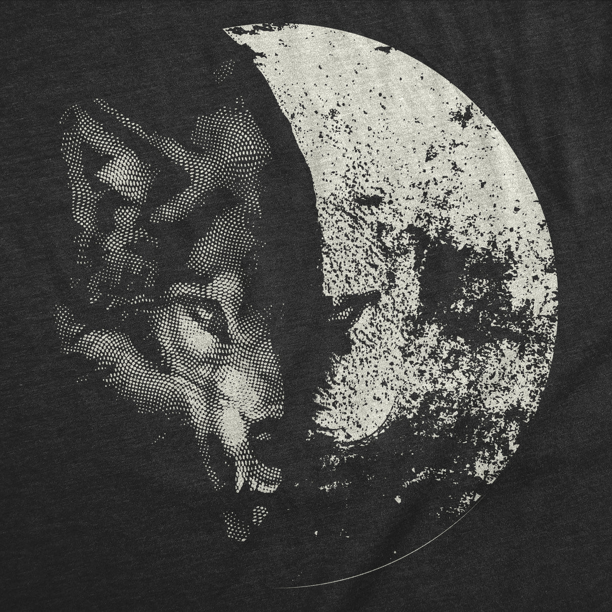 Womens Funny T Shirts Wolf Moon Cool Space Graphic Tee For Ladies